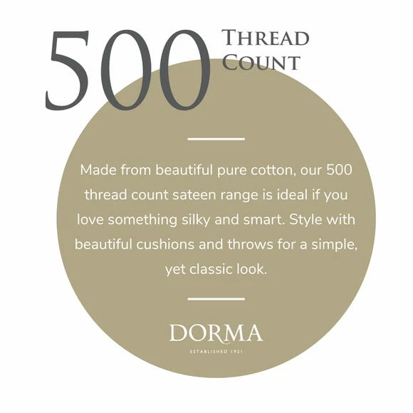 Outlet 🔥 Dorma Dorma 500 Thread Count 100% Cotton Satin Plain Continental Square Pillowcase 🌟 2 Outlet 🔥 Dorma Dorma 500 Thread Count 100% Cotton Satin Plain Continental Square Pillowcase 🌟 - Image 2