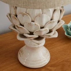 Coupon ⭐ Dorma Dorma Brimstage Cream Artichoke and Linen Shade Table Lamp 🔔 -Dorma Sales Store 1000093307 alt02