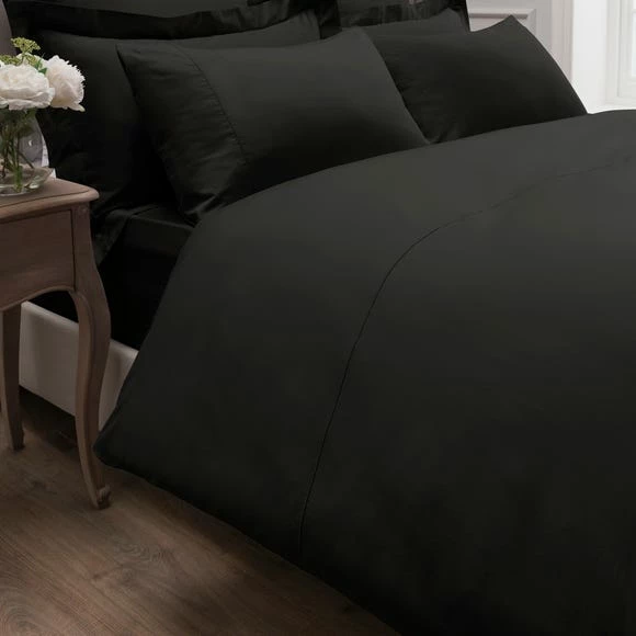 Hot Sale 🌟 Dorma Dorma 300 Thread Count 100% Cotton Sateen Plain Black Duvet Cover 🛒 4 Hot Sale 🌟 Dorma Dorma 300 Thread Count 100% Cotton Sateen Plain Black Duvet Cover 🛒 - Image 4