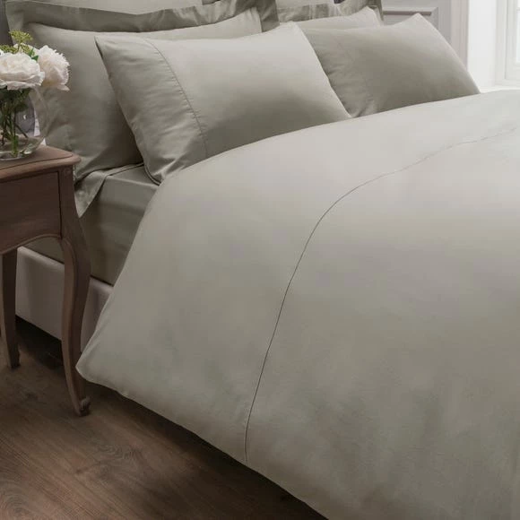 Hot Sale ❤️ Dorma Dorma 300 Thread Count 100% Cotton Sateen Plain Natural Duvet Cover 🤩 2 Hot Sale ❤️ Dorma Dorma 300 Thread Count 100% Cotton Sateen Plain Natural Duvet Cover 🤩 - Image 2