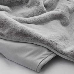 Budget ⌛ Dorma Purity Dorma Purity Faux Fur Grey Bedspread 🎁 -Dorma Sales Store 1000167075 alt03