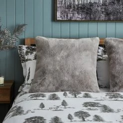 Buy 🌟 Dorma Purity Dorma Purity Faux Fur Grey Continental Pillowcase 🌟 -Dorma Sales Store 1000167076 alt01