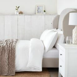 Discount ⌛ Dorma Purity Dorma Purity Nimes 300 Thread Count Cotton Sateen Duvet Cover and Pillowcase Set 🥰 -Dorma Sales Store 1000181191 alt04