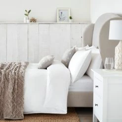 Discount ⌛ Dorma Purity Dorma Purity Nimes 300 Thread Count Cotton Sateen Duvet Cover and Pillowcase Set 🥰 -Dorma Sales Store 1000181191 alt05