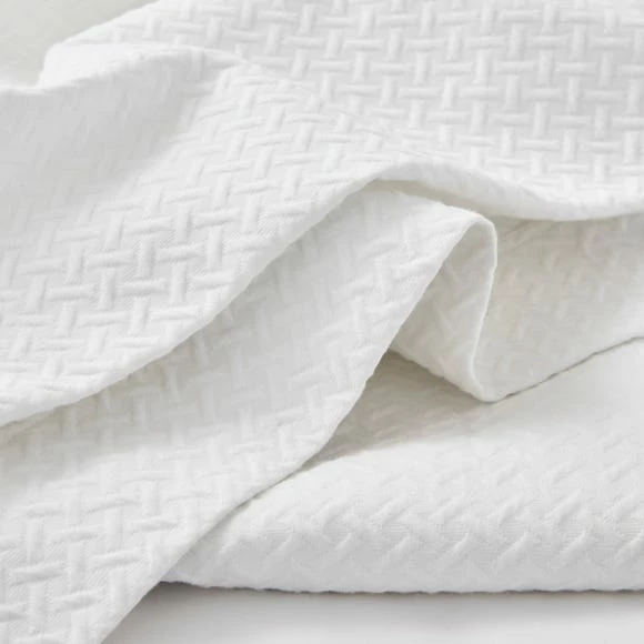 Outlet 😍 Dorma Purity Dorma Purity Cardinham 100% Cotton White Throw 🔥 4 Outlet 😍 Dorma Purity Dorma Purity Cardinham 100% Cotton White Throw 🔥 - Image 4