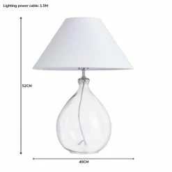 Best reviews of 🛒 Dorma Purity Dorma Purity Wimborne Glass Table Lamp Clear 🎁 -Dorma Sales Store 1000182538 alt07
