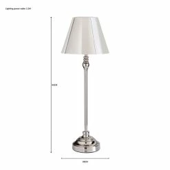 Buy 😀 Dorma Dorma Bedford Table Lamp Polished Nickel ✨ -Dorma Sales Store 1000182847 alt07