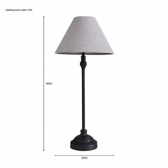 Buy ๐ Dorma Dorma Bedford Table Lamp Black ๐ 6 Buy ๐ Dorma Dorma Bedford Table Lamp Black ๐ - Image 6