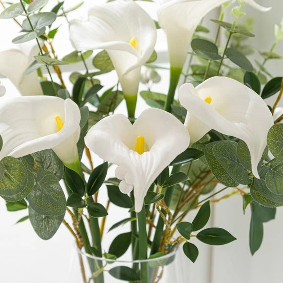 Hot Sale 🤩 Dorma Purity Dorma Purity Eucalyptus and Calla in Glass Vase 😉 2 Hot Sale 🤩 Dorma Purity Dorma Purity Eucalyptus and Calla in Glass Vase 😉 - Image 2