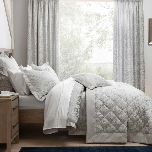 Cheapest ❤️ Dorma Dorma Winchester Grey Bedspread 🥰 1 Cheapest ❤️ Dorma Dorma Winchester Grey Bedspread 🥰