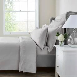 Cheap 💯 Dorma Dorma 300 Thread Count 100% Cotton Sateen Plain Silver Duvet Cover 🛒 -Dorma Sales Store 30624284 alt02