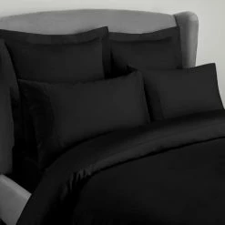 Hot Sale 🌟 Dorma Dorma 300 Thread Count 100% Cotton Sateen Plain Black Duvet Cover 🛒 7 Hot Sale 🌟 Dorma Dorma 300 Thread Count 100% Cotton Sateen Plain Black Duvet Cover 🛒 -Dorma Sales Store 30624424 alt02