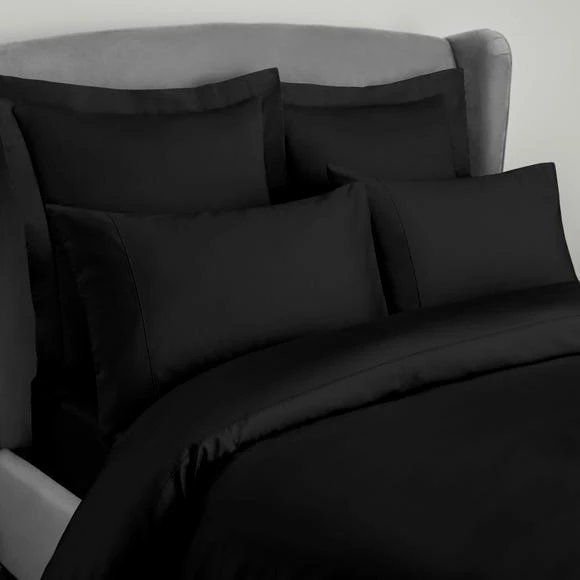 Hot Sale 🌟 Dorma Dorma 300 Thread Count 100% Cotton Sateen Plain Black Duvet Cover 🛒 3 Hot Sale 🌟 Dorma Dorma 300 Thread Count 100% Cotton Sateen Plain Black Duvet Cover 🛒 - Image 3