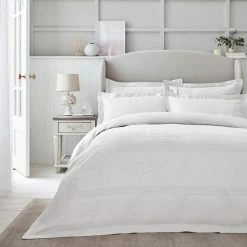 Best Pirce ๐ฏ Dorma Purity Dorma Purity Paloma 100% Cotton White Jacquard Duvet Cover โจ