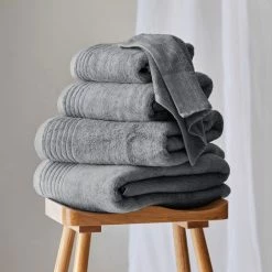Outlet ๐ Dorma Dorma Tencel Sumptuously Soft Dove Grey Towel โ๏ธ