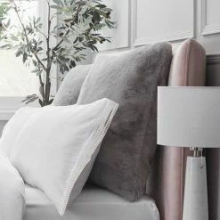 Buy ๐ Dorma Purity Dorma Purity Faux Fur Grey Continental Pillowcase ๐