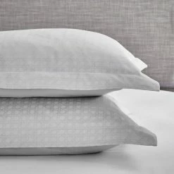 Promo ๐ Dorma Purity Dorma Purity Marlia Silver Cotton Jacquard Oxford Pillowcase Pair ๐