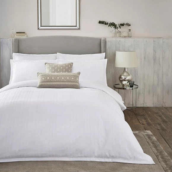 Top 10 🥰 Dorma Purity Dorma Purity Staunton Waffle Stripe White 100% Cotton Duvet Cover and Pillowcase Set 🤩 2 Top 10 🥰 Dorma Purity Dorma Purity Staunton Waffle Stripe White 100% Cotton Duvet Cover and Pillowcase Set 🤩 - Image 2