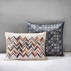 Coupon 🎉 Dorma Dorma Argo Silk Swallows Navy Square Cushion 🧨 -Dorma Sales Store 30729447 alt02