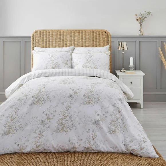 Promo ๐ Dorma Dorma Coleton Natural Floral 100% Cotton Reversible Duvet Cover and Pillowcase Set ๐ 1 Promo ๐ Dorma Dorma Coleton Natural Floral 100% Cotton Reversible Duvet Cover and Pillowcase Set ๐