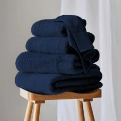 Cheap ๐งจ Dorma Dorma Tencel Sumptuously Soft Navy Towel ๐