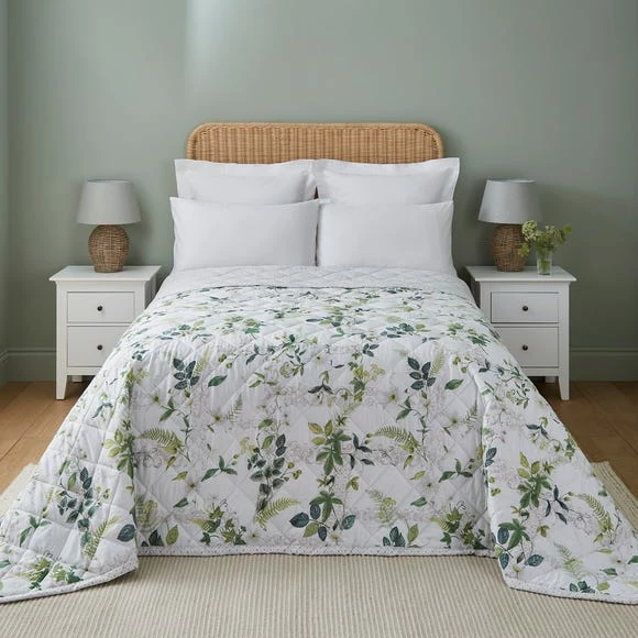 Promo 😀 Dorma Dorma Botanical Garden 100% Cotton Bedspread ❤️ 1 Promo 😀 Dorma Dorma Botanical Garden 100% Cotton Bedspread ❤️