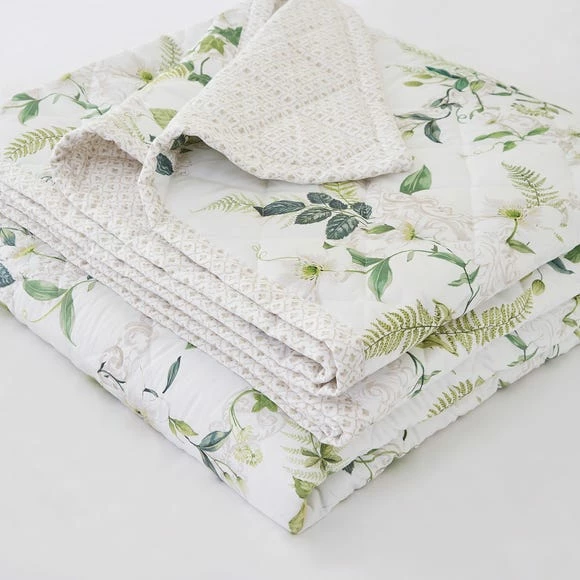 Promo 😀 Dorma Dorma Botanical Garden 100% Cotton Bedspread ❤️ 2 Promo 😀 Dorma Dorma Botanical Garden 100% Cotton Bedspread ❤️ - Image 2