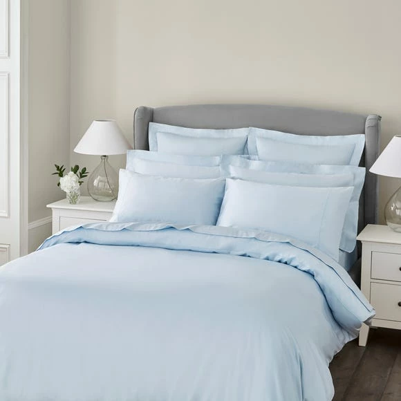 Flash Sale ⭐ Dorma Dorma 300 Thread Count 100% Cotton Sateen Plain Blue Duvet Cover ⭐ 1 Flash Sale ⭐ Dorma Dorma 300 Thread Count 100% Cotton Sateen Plain Blue Duvet Cover ⭐