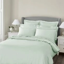 Brand new ⭐ Dorma Dorma 300 Thread Count 100% Cotton Sateen Plain Green Duvet Cover 🎉