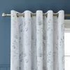 Cheap ⭐ Dorma Dorma Purity Botanical 100% Cotton Grey Eyelet Curtains 🔔