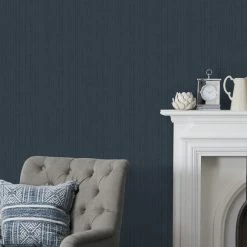 Promo 👍 Dorma Dorma Plain Indigo Ink Wallpaper 😍 -Dorma Sales Store 30770439 alt06