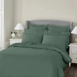 Cheapest 😉 Dorma Dorma 300 Thread Count 100% Cotton Sateen Mallard Green Duvet Cover 👏