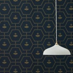New 🤩 Dorma Dorma Heritage Bee Navy Wallpaper 💯 -Dorma Sales Store 30770731 alt03