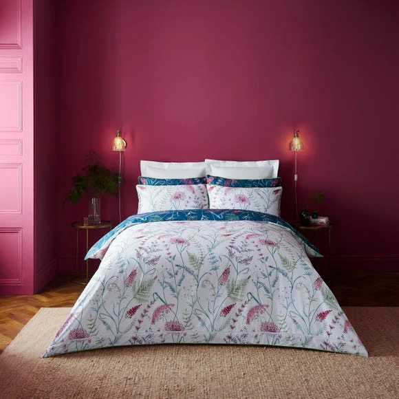 Discount ⭐ Dorma Dorma Winter Garden Teal 100% Cotton Reversible Duvet Cover and Pillowcase Set 😍 2 Discount ⭐ Dorma Dorma Winter Garden Teal 100% Cotton Reversible Duvet Cover and Pillowcase Set 😍 - Image 2