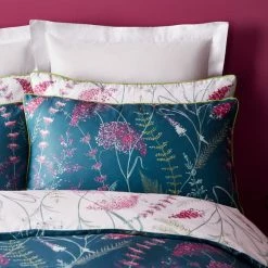 Discount ⭐ Dorma Dorma Winter Garden Teal 100% Cotton Reversible Duvet Cover and Pillowcase Set 😍 8 Discount ⭐ Dorma Dorma Winter Garden Teal 100% Cotton Reversible Duvet Cover and Pillowcase Set 😍 -Dorma Sales Store 30772255 alt02