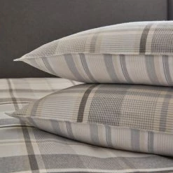 Outlet 🤩 Dorma Dorma Heritage Check 100% Brushed Cotton Duvet and Pillowcase Set 🎁 -Dorma Sales Store 30776065 alt03