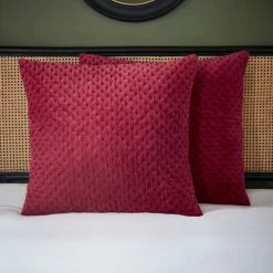 Best Pirce 🥰 Dorma Dorma Genevieve Red Continental Square Pillowcase 🎉